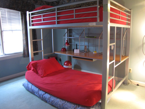 bed in the Geek Room