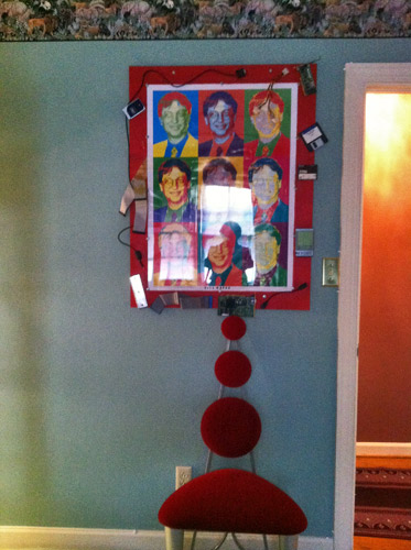 gates picture with chair in Geek Room